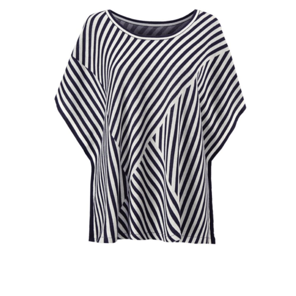S18 Cabi Siesta Poncho, Navy & White